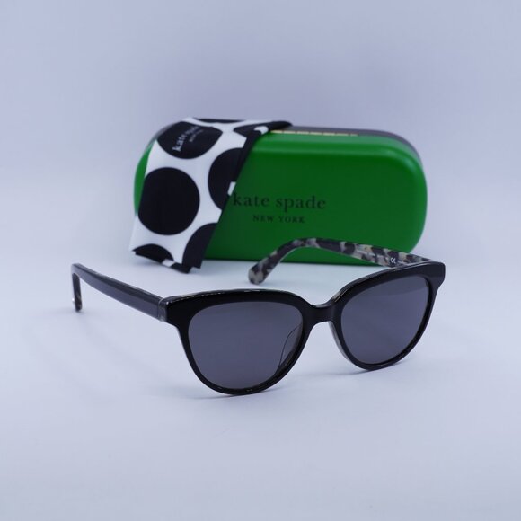 Final Price! Kate Spade CAYENNE/S 0807 M9 Black/Grey Polarized Sunglasses
